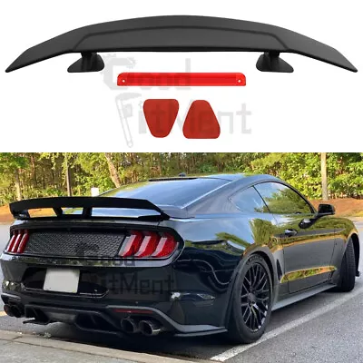 For Ford Mustang GT 46  Racing Rear Trunk Spoiler Wing Lip GT Style Matte Black • $89.37