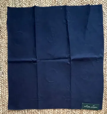 Vtg Ralph Lauren Fabric Sample  Porch Swing Matelasse  Navy 26X26  Cotton • $12.99