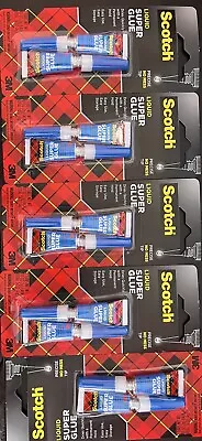 Scotch 3M Precise No Mess Liquid Super Glue 2 Tubes Per Pack .14oz Lot Of 5 • $11.99