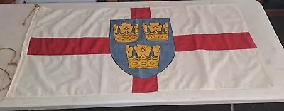 Vintage Old Rare Flag East Anglia English County England -  Embroidered 65x135cm • $70