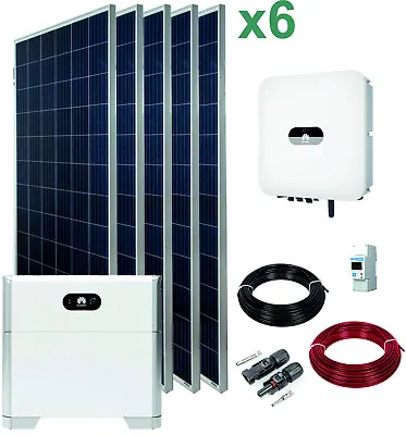 Solar System 3KW Complete Package Photovoltaics Huawei Storage System Solar Panel 500W • £4259.46