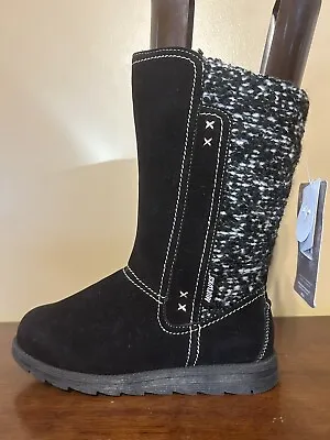 NEW MUK LUKS Women's Size 8 Stacy Boots Black Water Resistant Memory Foam • $29.97