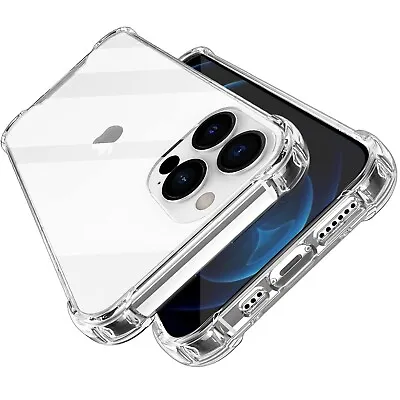 $5.98 • Buy Clear Shockproof Heavy Duty Case Cover For IPhone SE 14 13 12 11 Pro Max XR 8 7