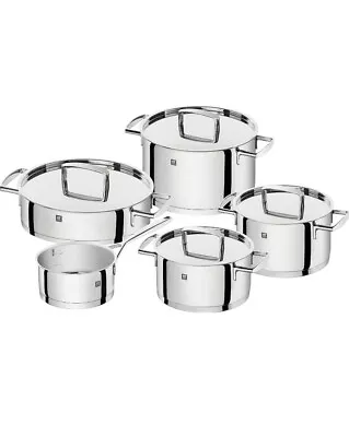 ZWILLING Stainless Steel Cookware Gloss Grey Setof 9pcs  • £220