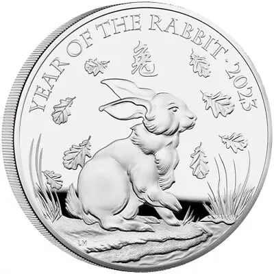 2023 5 Oz Proof British Silver Year Of The Rabbit Coin (Box CoA) • $471.39