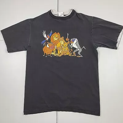Vintage 90s Lion King Hakunamatata Graphic T Shirt Black M Single Stitch • $49.99