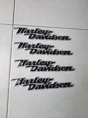 New 2 Pair Or 4 Pcs Harley Davidson Tank Emblem Softail Roadking Sportster Dyna • $76.28