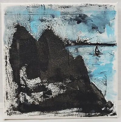 No.404 Original Abstract Modern Minimal Landscape Drawing By K.A.Davis  • $55