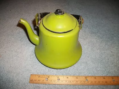 Vintage 5 Inch Japan Enamelware Teapot With Lid. • $12.95