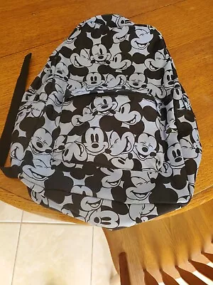 Disney Store Mickey Mouse Expressions 18  School Backpack Blue W/ Laptop Sleeve • $25