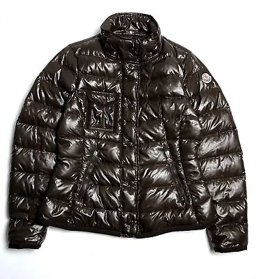 RARE Auth MONCLER Armoise Brown Zip Up Down Puffer Jacket Coat - 3 • $650