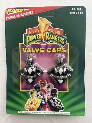 Mighty Morphin Power Rangers Bicycle Valve Caps Black Ranger Zack 1994 NOS • $10