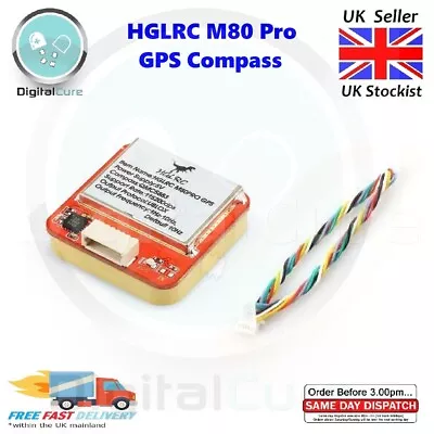£19.99 • Buy GPS Compass HGLRC M80 Pro Module For Flight Controller INAV Betaflight RC Plane
