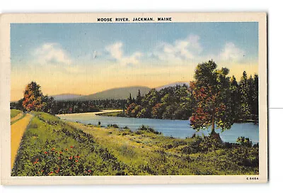 Jackman Maine ME Postcard 1949 Moose River • $5.98