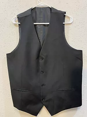 Mens Black Dress Vest  Sz Large • $16