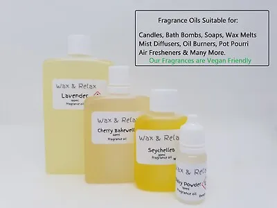 Fragrance Oils For Candles - Wax Melts - Oil Burners - Bath Bombs - Various Size • £8.50