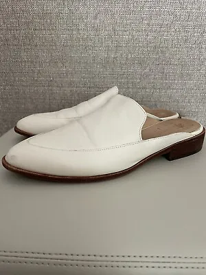 Madewell Womens Frances Skimmer Ivory Mules Size 9.5 • $19.95