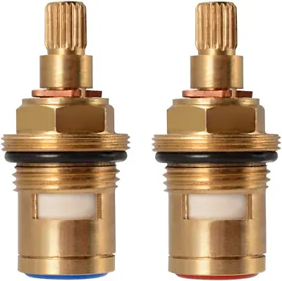 Replacement Brass Pair Ceramic Stem Disc Cartridge Mixer Hot And Cold Tap Inner • £8.19