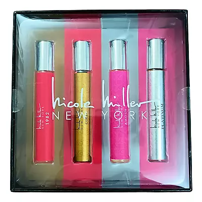 Nicole Miller Rollerball Gift Set 4 Irresistible Woman’s Fragrances - New Sealed • $35.99