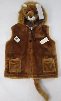 Lil Tots Fur Lion Vest Hoodie With Roaring Sound Box Size Medium • $29.99