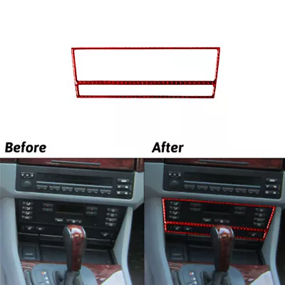 Red Carbon Fiber AC Control Surround Frame Cover Trim For BMW M5 E39 1998-2003 • $11.82