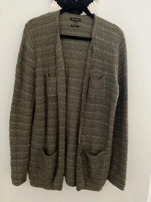 $35 • Buy Massimo Dutti Green/Gold Cardigan Sz EUR M
