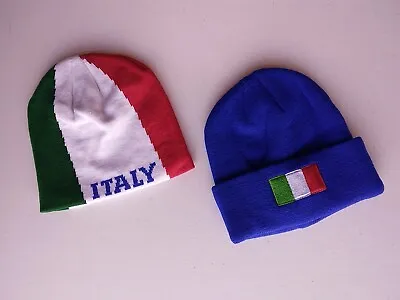 ITALY Italian Flag Embroidery Knit Beanie Skull Cap Winter Hat YOUR CHOICE • $10
