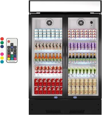 NEW Commercial Merchandiser Refrigerator 2 Glass Door Display Cooler 39 Cu.ft • $1785.04