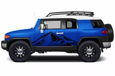 Custom Vinyl Decal Graphics TREK Wrap Kit Toyota FJ Cruiser Parts 2007-14 BLACK • $59.95