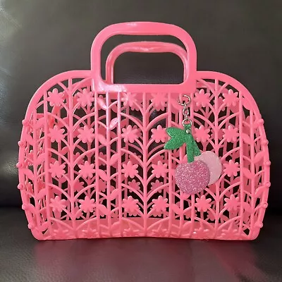 Retro 70’s  80’s Jelly Purse Hot Pink Plastic • $21