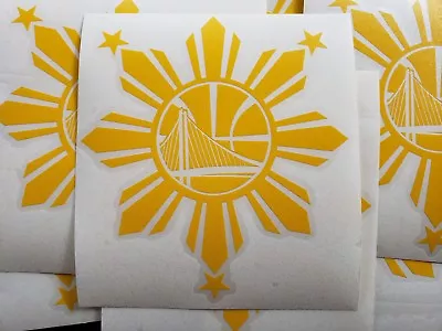 $6 • Buy GS Warriors Filipino Pinoy Heritage Flag Logo Sticker /free 1 X1  Filipino Decal