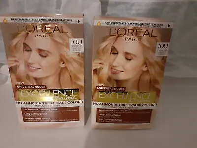 2 X L’Oréal Excellence Crème 10U Universal Lightest Blonde Permanent Hair Dye • £16.99