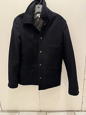 J. Crew Wool Skiff Jacket In Navy Blue - XS • $79