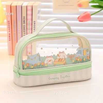 Pencil Case Bag Portable Box School Student Supply Stationary Organizer Children • $12.91