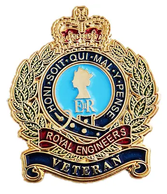 UK Veterans Pin Badge Royal Engineers Cap Badge Military Pin Badge • £4.59