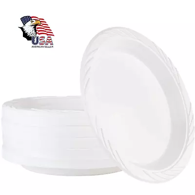 Nicole Fantini Disposable White Plastic Plates Can Use In Microwave:7  9  & 10  • $14.98