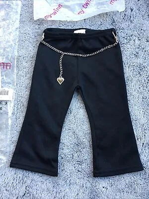 MY TWINN™ Fits 18  Dolls STAR PERFORMER Black Pant DX266 Silver Heart Belt Charm • $15