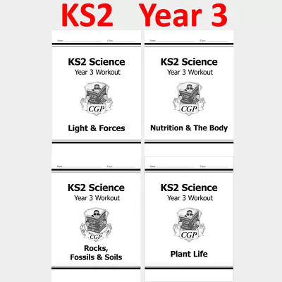 KS2 Year 3 Science Workouts With Answer 4 Books Bundle Ages 7-8 Cgp • £18.99