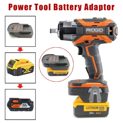 £19.19 • Buy Adapter For Dewalt 20V MAX Li-Ion Battery To Ridgid & AEG 18V Cordless Tools