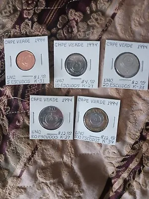 Cape Verde 1994 Coin Lot • $25