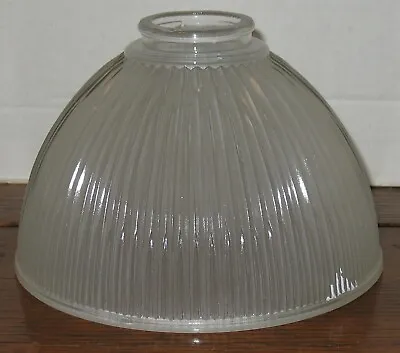 Vtg Frosted/Clear Reeded Glass Light Table Lamp Chandelier Pendant Sconce Shade • $5