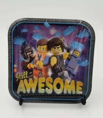 New Lego Movie 2 Birthday Plates 7 IN 8 Pack  Still Awesome  Paper Tableware  • $5.50