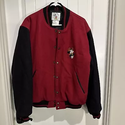 Vintage Mickey Mouse Disney Co Jacket Varsity Rodeo Team Mens Med • $85