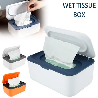 Wet Wipes Dispenser Tissue Box Holder Baby Wipes Storage Box W/Lid Sealing^ • £8.17