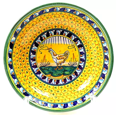 Geribi Deruta Majolica Chicken 19cm 7.5  Salad/Pasta Bowl - Hand Painted Italy • $49.95