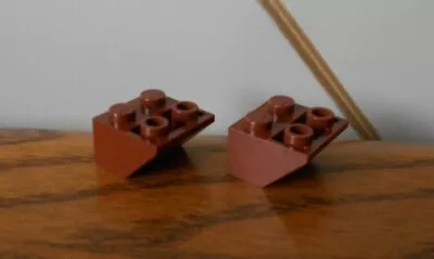 £1.29 • Buy REDDISH BROWN 2x2, Brick With Inverted Slope X2 LEGO Viking Ship Set 7018