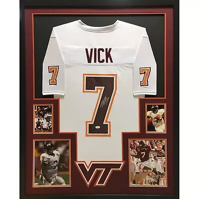 Michael Vick Signed Framed Jersey JSA Autographed Virginia Tech • $665.99