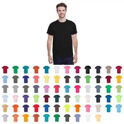 Gildan Mens Plain T Shirts Solid Cotton Short Sleeve Blank Tee Top Shirts S-3XL • $4.91