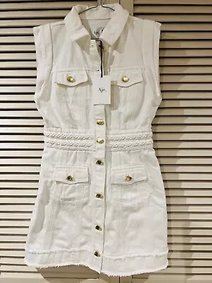 New! Gorgeous AJE “Como” White Denim Dress -  Size 10 • $249.90