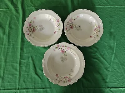 3 Homer Laughlin Virginia Rose - Fluffy Rose Lunch Plates 9 1/4  Excellent  • $32.99